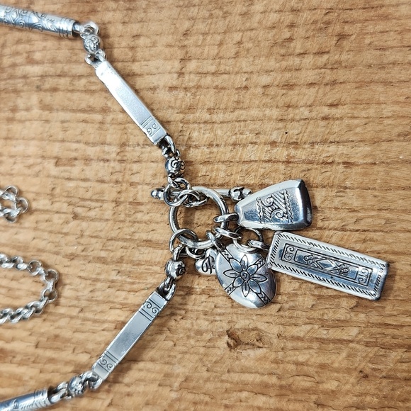 Brighton‎ | Long Toggle Scroll Necklace Silver Tone - Picture 2 of 6